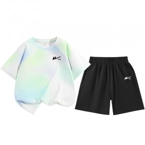 Повседневный спортивный комплект из 2 предметов для детей 3-7 лет WARRIOR, синий зеленый/h warrior logo черный k-черный/h белый warrior logo small k