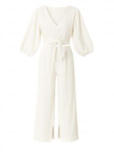 WENOR Домашняя одежда 'FLOWSET' в белом цвете