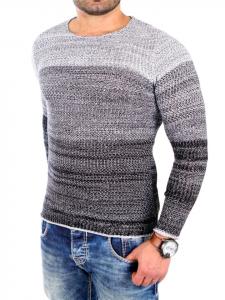 Пуловер RESLAD Strickpullover Colorblock, черный