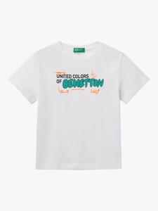 Детская футболка с логотипом Benetton, Optical White