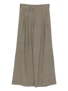 Брюки с узором «гусиная лапка» и складками спереди Jejia, коричневый