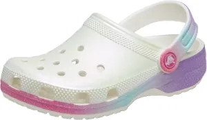 Детские кроксы Crocs Classic с блестками, мультиколор