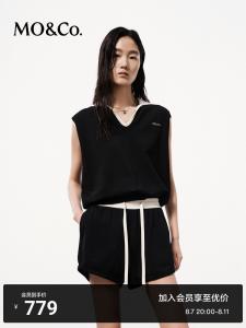 Свитер-поло короткий Moco Moanke 2024, черный