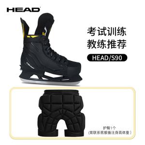 HEAD Коньки для фигурного катания и хоккея, детские и взрослые, S90-2 с защитой для бёдер, размер 31-34