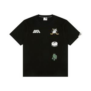 Футболка из хлопка с принтом от A Bathing APE Aape, черный
