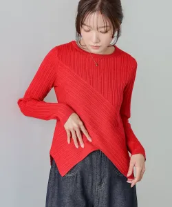 Вязаный топ с перекрестными петлями