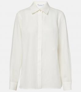 Льняная рубашка Abisso Max Mara, Gesso