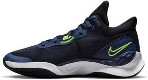 Баскетбольные кроссовки Nike Renew Elevate III для мужчин, Black Volt Midnight Navy White