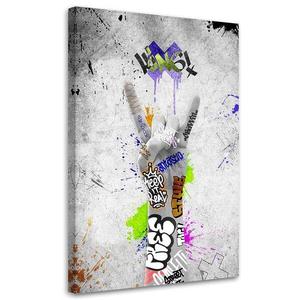 Картина арт-принт KUNSTLOFT Graffiti Rock, серый