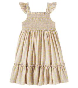 Воланистое плиссированное платье из хлопка с цветочным принтом Patachou, Botanical Liberty