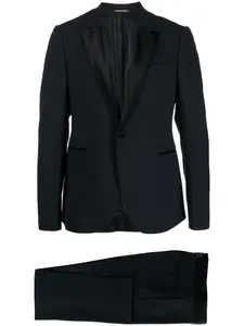 Костюм с однобортным пиджаком EMPORIO ARMANI, синий