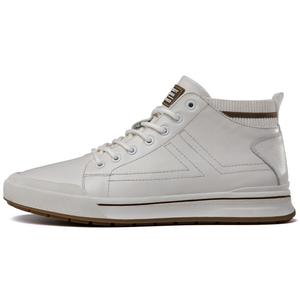 PAIBLOKS Амортизирующие устойчивые к истиранию легкие дышащие нескользящие полувысокие скейтбордские ботинки мужские белые, цвет White