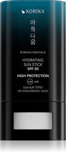 Корейский шелк и 8 видов гиалуроновой кислоты, увлажняющий солнцезащитный крем с фактором защиты SPF 50. Korika, 20 гр