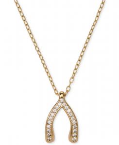 Кулон-подвеска Мечтай по-крупному с кубическим цирконием kate spade new york, Clear/gold