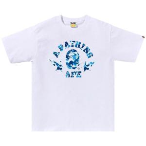 Футболка BAPE ABC Camo Sta College Tee, White/Blue