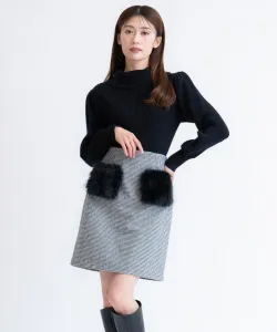 Мини-юбка с меховой отделкой и разнообразными карманами Noela, цвет Mix 1