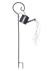 STAR Trading Светодиодный солнечный светильник в виде лейки "Капля росы" черного цвета - (Ш)24 x (В)80 x (Г)10 см