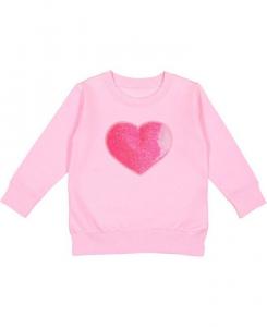 Унисекс свитшот с пайетками в виде сердца ко Дню святого Валентина Sweet Wink, розовый