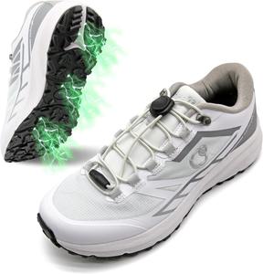 Кроссовки для трейлраннинга EarthingLife для мужчин, соединяющиеся с землей для естественного исцеления, водонепроницаемые туристические ботинки с противоскользящей резиновой подошвой для ходьбы, белый