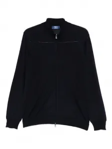 Свитер с застежкой-молнией спереди Fedeli, синий