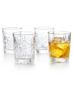 Набор из 4 бокалов для виски Stone Double Old Fashioned Bormioli Rocco, прозрачный
