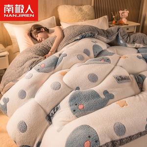 Antarctic Одеяло зимнее утепленное 220х240 см, двусторонний флис, вес 5 кг, клетка с котиками