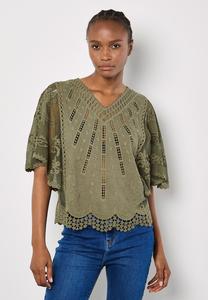 Блуза EMBROIDERED Apricot, хаки