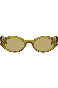 Солнцезащитные очки SL 567 Saint Laurent, зеленый