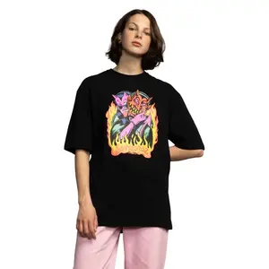 Футболка с коротким рукавом Santa Cruz Delfino devil front oversized, черный