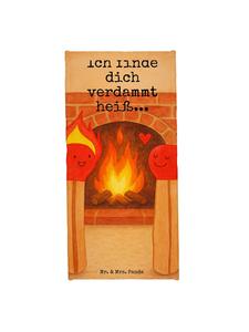 Mr. & Mrs. Panda Изображение полотенца в виде спичек с надписью белого цвета