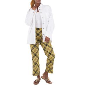 Burberry Benssen EKD Вышитый логотип Джинсовая куртка, Размер M, белый