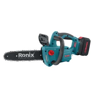 Ronix Немецкая цепная пила литий-ионная 8651 20В 4.0Ач, один аккумулятор, одна зарядка, синий и черный