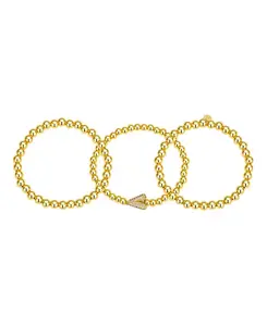 Набор браслетов-бусин с кубическим цирконием и пузырчатой отделкой Unwritten, v