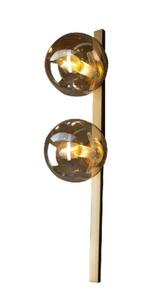 Светодиодный настенный светильник MeineWunschleuchte Bubble Messing Amberglas цвет messing-amber