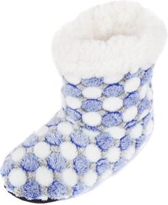 Женские тапочки-балетки Leisureland с флисовой подкладкой, Dots Blue