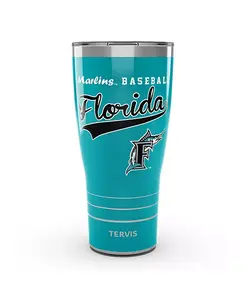 Винтажный стакан из нержавеющей стали Florida Marlins Cooperstown Collection на 30 унций Tervis Tumbler, teal