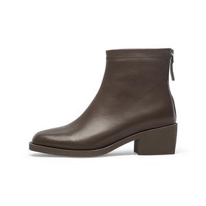 Coup De Foudre Женские полусапожки на каблуке 5 см цвета хаки, цвет Khaki