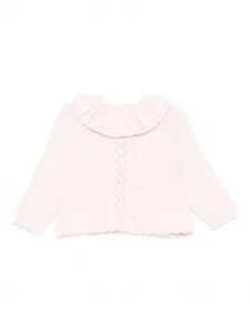 Свитер с оборчатым воротником Louise Misha, розовый