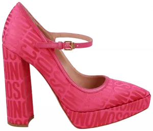 Туфли-лодочки Moschino Wmns Logo Jacquard Mary Jane Pump, розовый