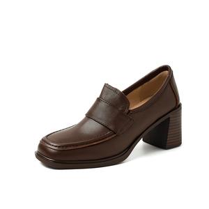 AIQINISHA Женские туфли на платформе с массивным каблуком - коричневые, цвет Brown