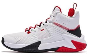 Баскетбольные кроссовки мужские среднего размера белые/красные Qiaodan