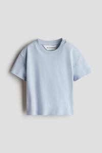 Футболка свободного кроя из хлопка пима H&M, синий