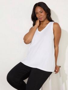 Хлопчатобумажный жилет с v-образным вырезом Live Unlimited, цвет Natural