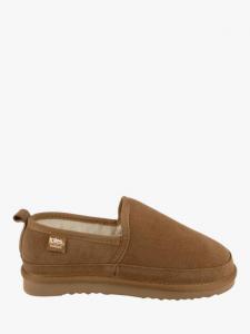 Мужские тапочки из натуральной замши isotoner с полной спинкой  totes, желто-коричневый