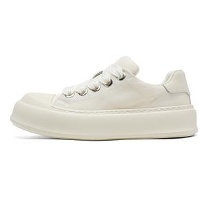 MUYI Мужские белые противоскользящие скейтерские кеды с низким верхом, цвет White Men's