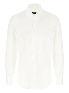Рубашка Barba с длинными рукавами и застежкой на пуговицы, белый