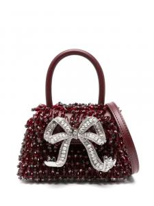 Мини-сумка, украшенная кристаллами Self-Portrait, красный