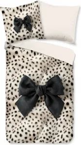 Пододеяльник Pure 135x200 + 1* 80x80 см - Леопардовый принт с бантом Muller Textil