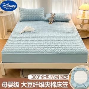Disney Простыня на резинке 120х200 см, класс A, хлопок, цвет Xiaomeihua Light Blue