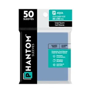 Матовый/Матовый - Аква, 80х80мм (50), Phantom Sleeves